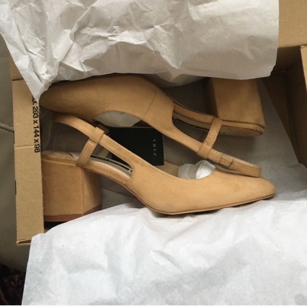 **SOLD** ZARA SLINGBACK BLOCK HEELS - BRAND NEW - Picture 8 of 8